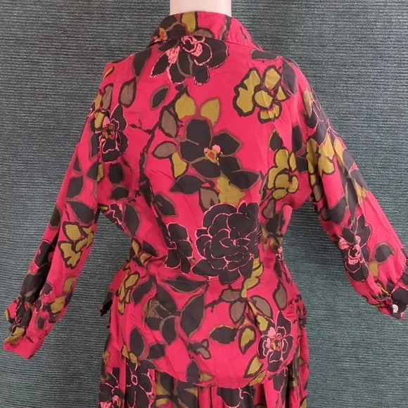 Vintage Silk 2 Piece Skirt & Blouse - Picture 10 of 17